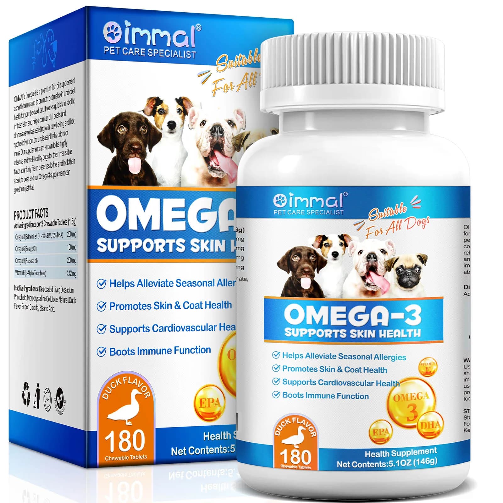 OIMMAL Omega-3 – Wsparcie zdrowia skóry i sierści psa